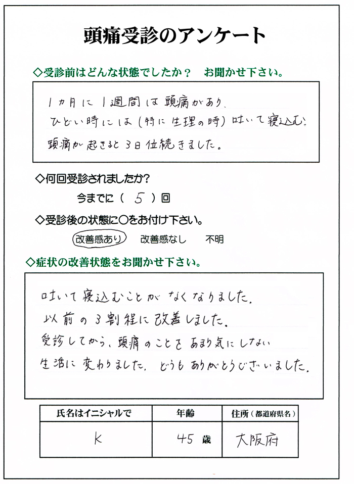 片頭痛,豊中,枚方,大阪